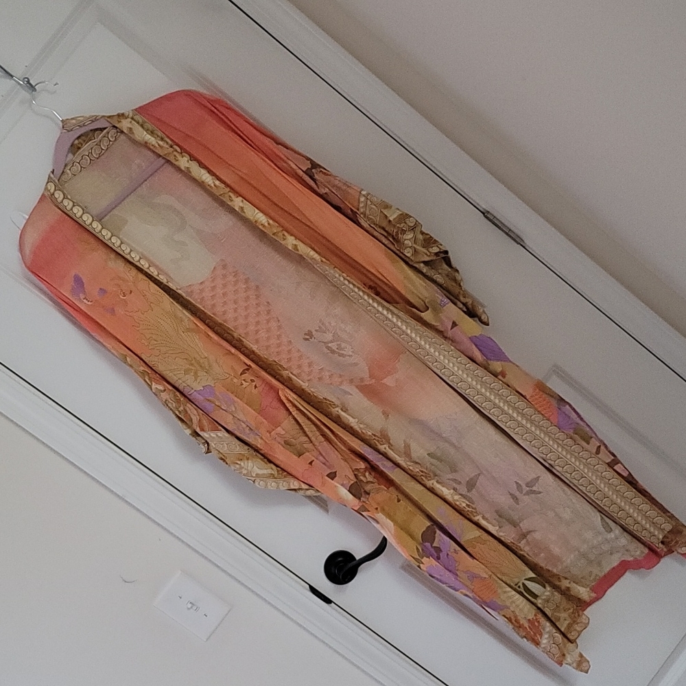 Spell & The Gypsy Madison Maxi Duster Kimono Mermaid  Nautical Seashell - Picture 4 of 7